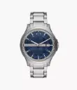  Armani Exchange Three-Hand Date Stainless Steel Watch
