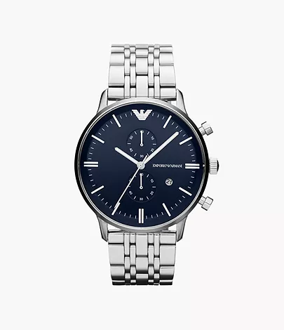 Emporio Armani Men's Two-Hand Stainless Steel Watch