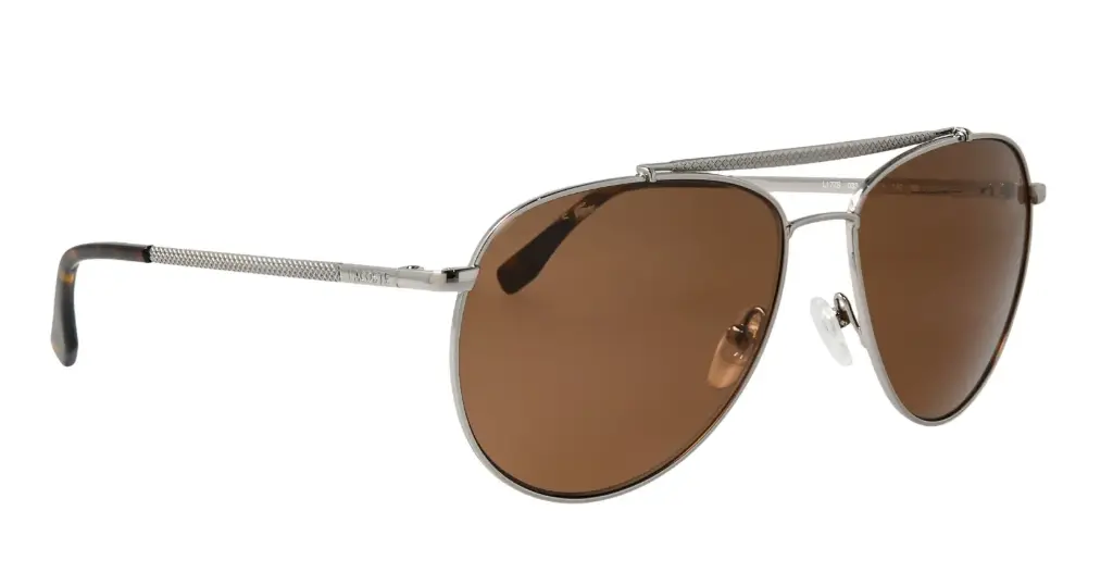 LACOST SUNGLASSES Brown Pilot Unisex  L177S
