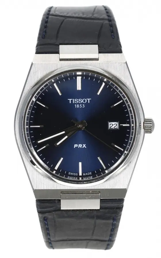 ساعة Tissot PRX للرجال من الفولاذ المقاوم للصدأ