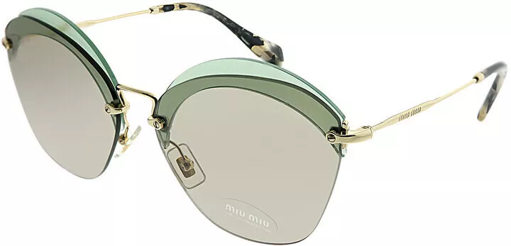 MIU MIU SUNGLASSES MU53S VX15J2 GREEN GREEN 63MM