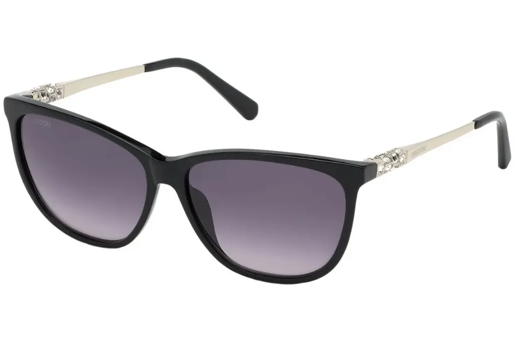 SWAROVSKI SK225 01B Black Plastic Sunglasses
