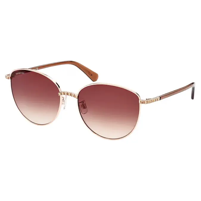 SWAROVSKI SK344-H28F, Brown Sunglasses