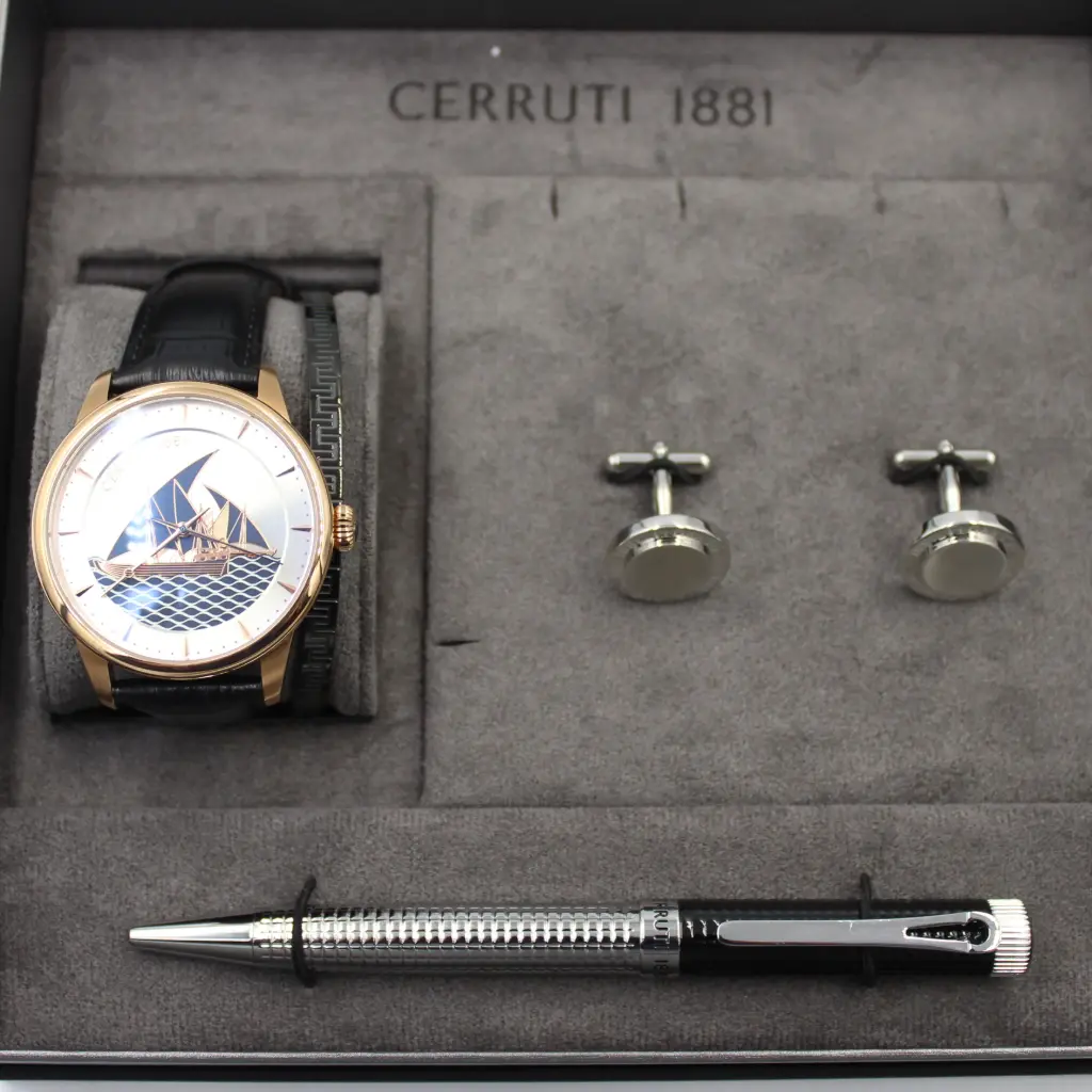 CERRUTI 1881 WATCH+CUFF+PEN+BRACLET MAN SET CRPNFW240901C