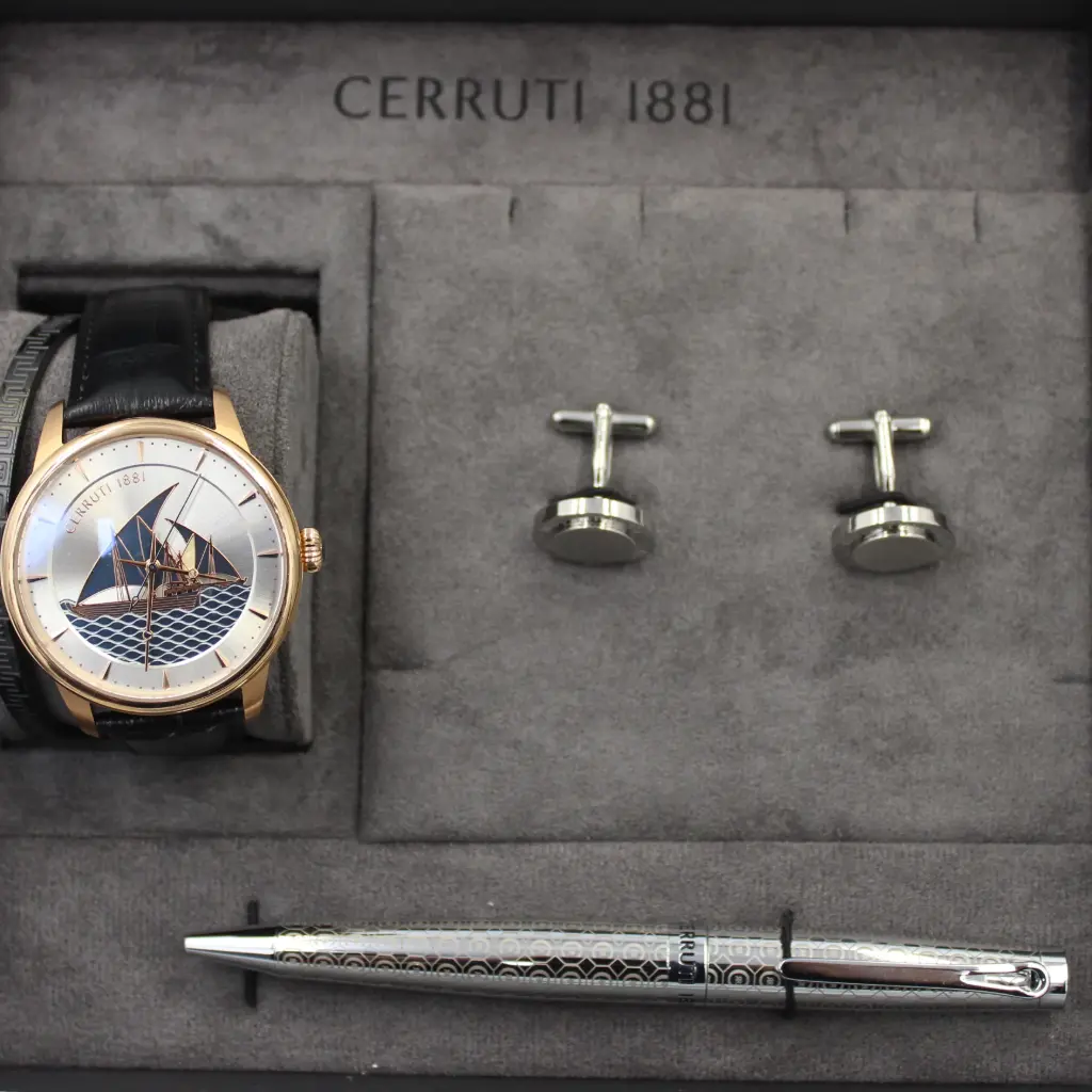 CERRUTI 1881 WATCH+CUFF+PEN+BRACLET MAN SET CRPNFW240401A
