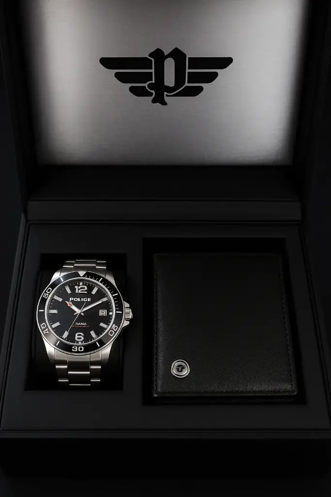 POLICE WATCH+WALLET MAN'S SET PEWJH2228104