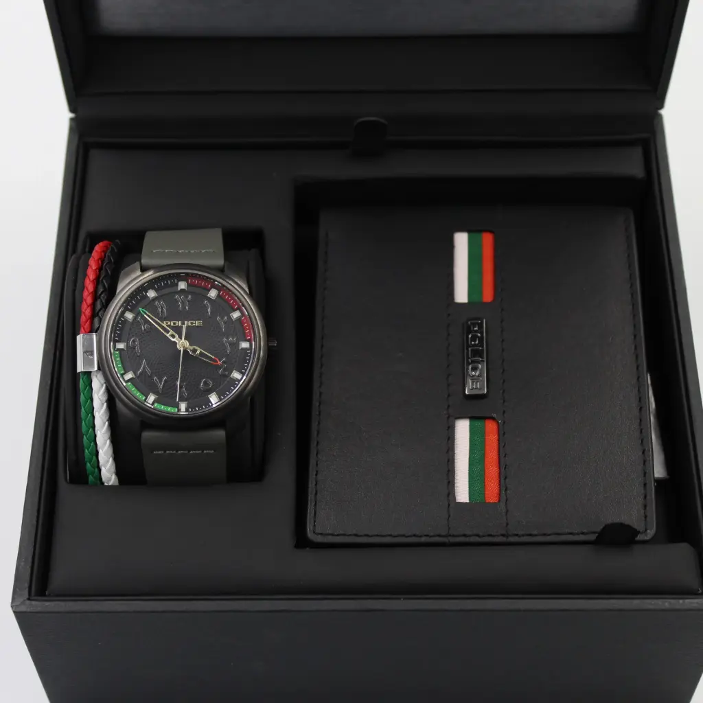 POLICE MENS WATCH+WALLET+BRACELET SET PEAGB2215001