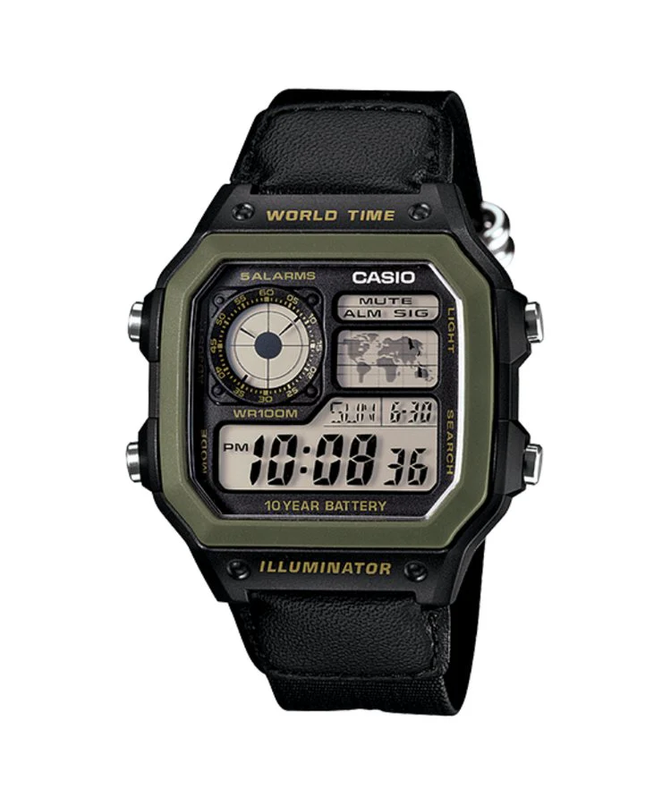 CASIO DIGITAL WATCH AE-1200WHB-1BVDF