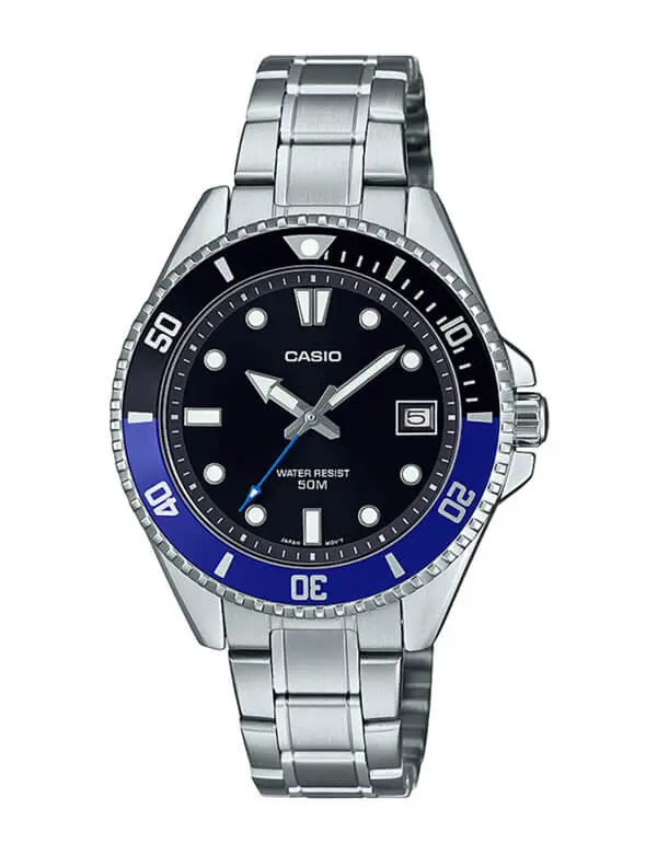 CASIO ANALOG STANILESS STEEL WATCH MDV-10D-1A2VDF
