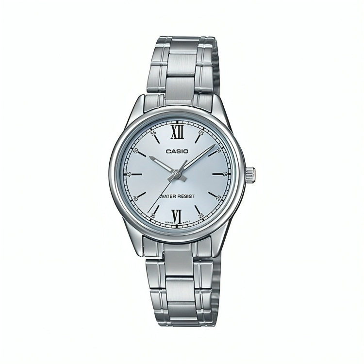 CASIO Metal Band Analog, Silver(W) WATCH LTP-V005D-2B3UDF