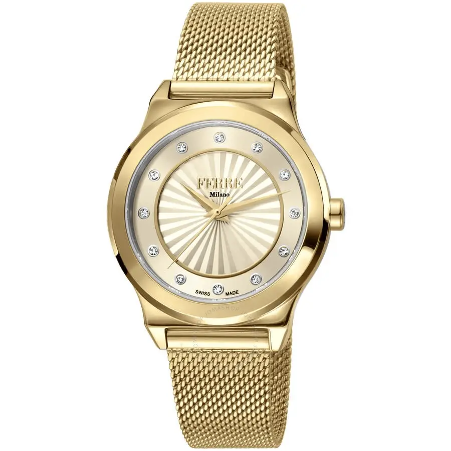 FERRE MILANO Classic Quartz Gold Dial Ladies WATCH FM1L125M0251