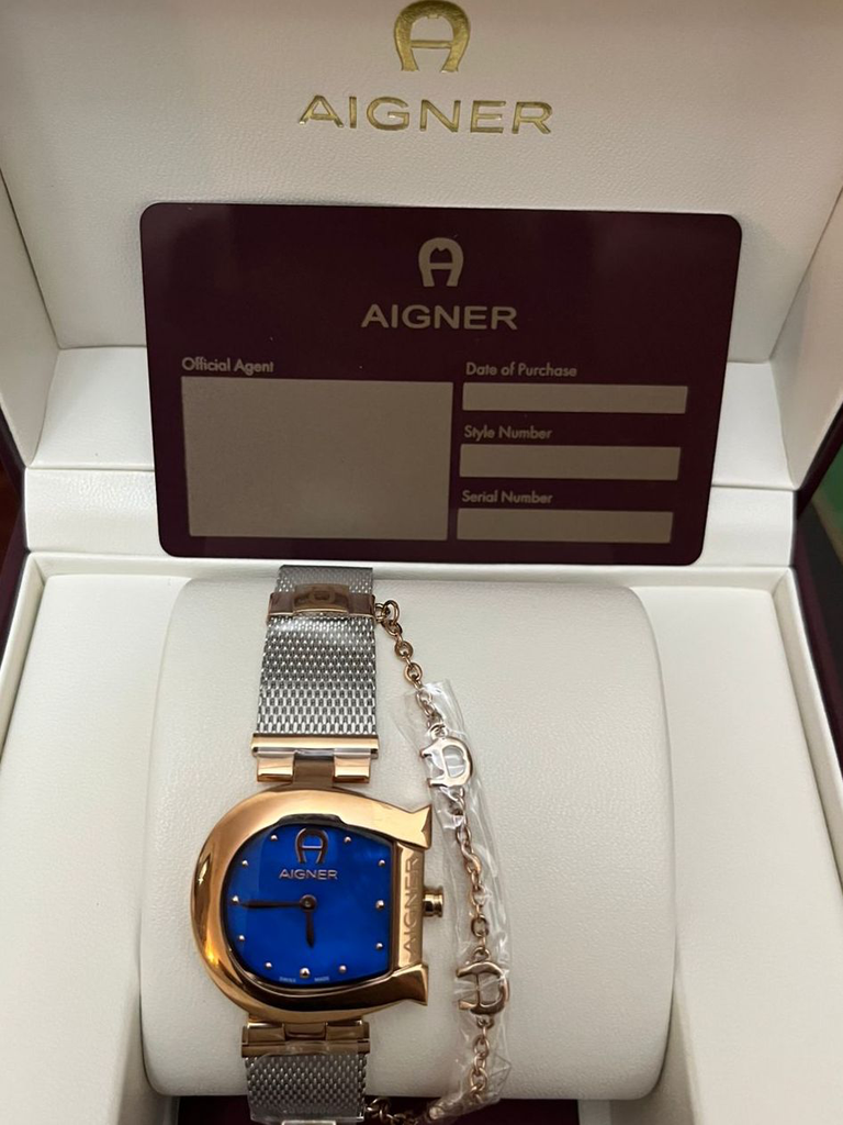 AIGNER WATCH AIG0008 (BLUE + ROSE GOLD)