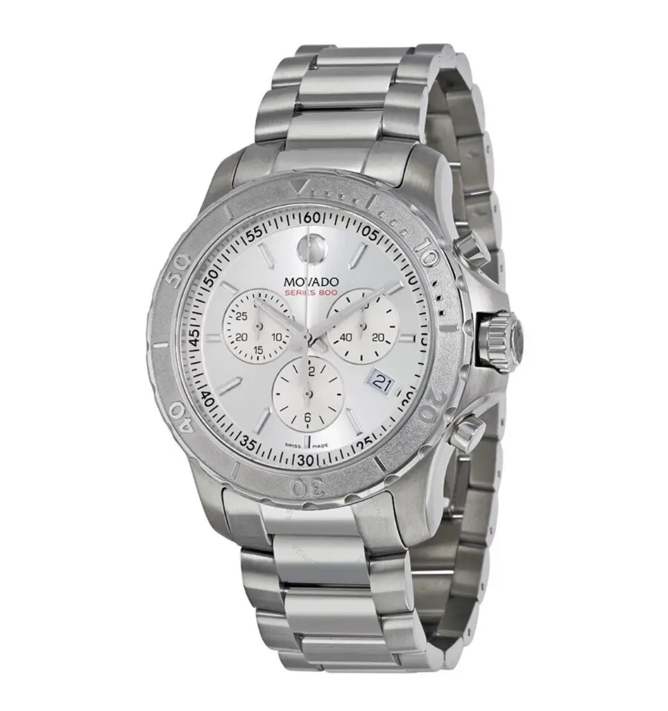 MOVADO Series 800 Chronograph Silver Dial Men's Watch 2600111