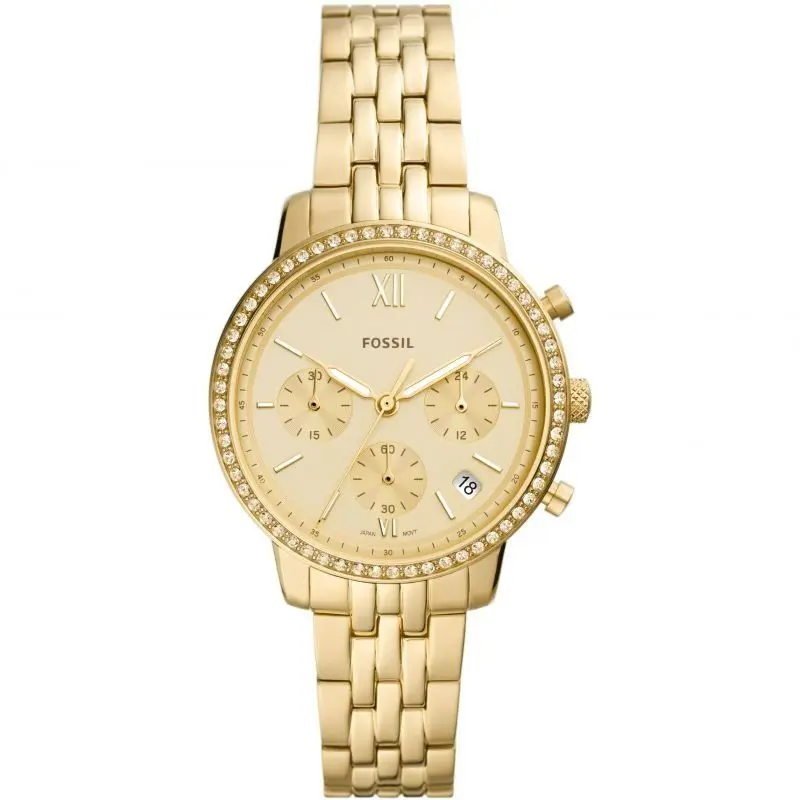 FOSSIL Neutra Chronograph Gold-Tone Stainless Steel Date Analog (W) WATCH FS5219