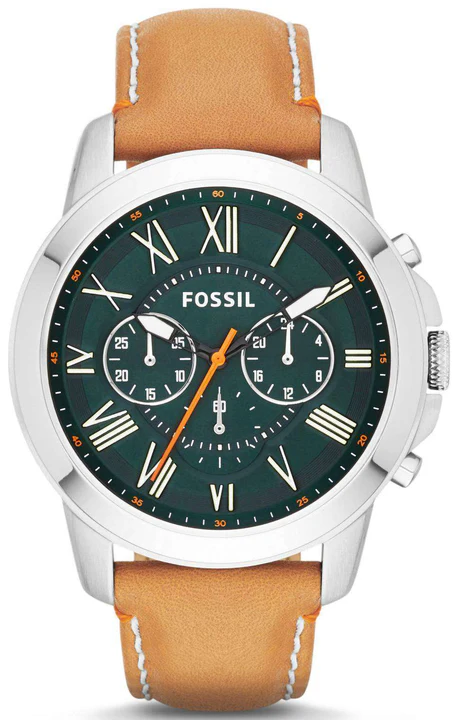 FOSSIL Grant Chronograph Tan Leather FS4918 Mens WATCH