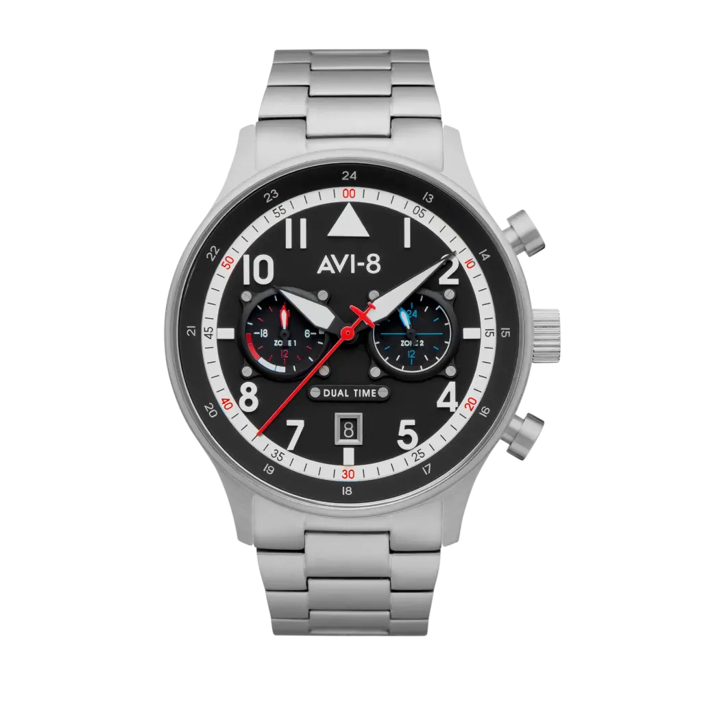 AVI-8 CAREY DUAL TIME WATCH AV-4088-11