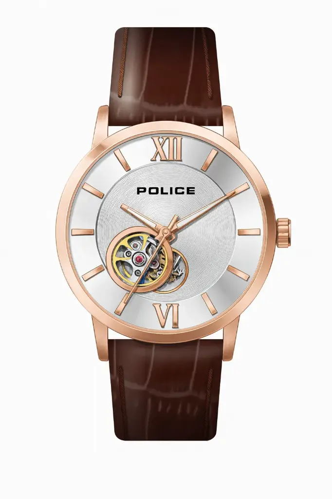 POLICE WATCH BROWN STRA - 14915J