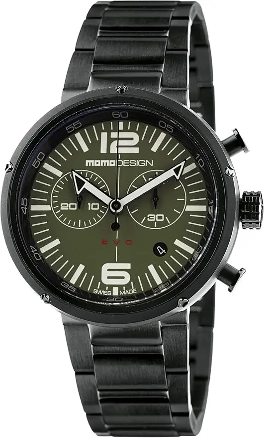 MOMO Design Casual Watch MD1012BR-40, Black, bracelet