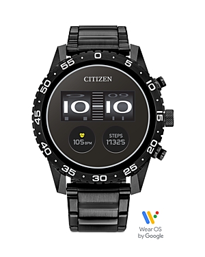 Citizen CZ Smart Touchscreen Unisex Black Stainless Steel Sport Smart Watch - MX1017-50X, Large