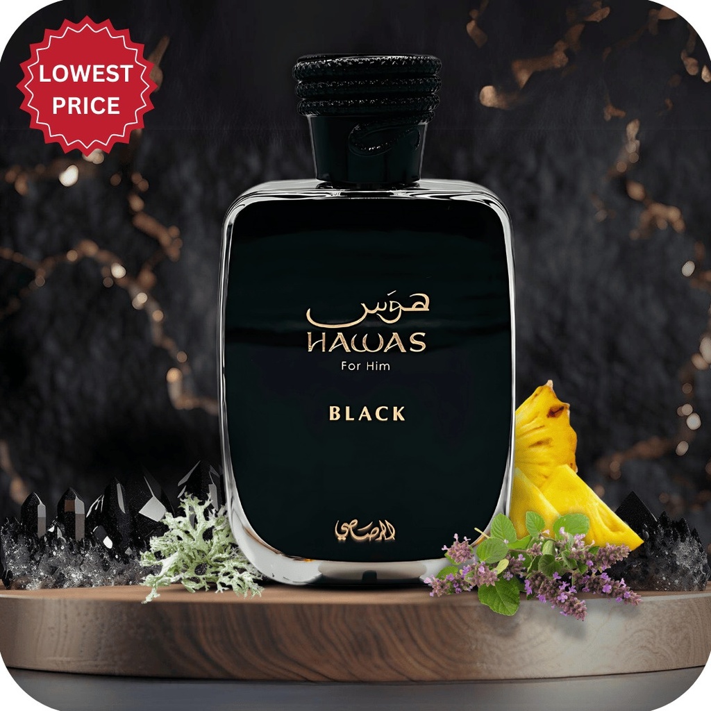 Rasasi Hawas Black Eau De Parfum for Men 100 Ml