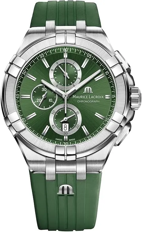 MAURICE LACROIX Aikon Chronograph  with Green Rubber Strap