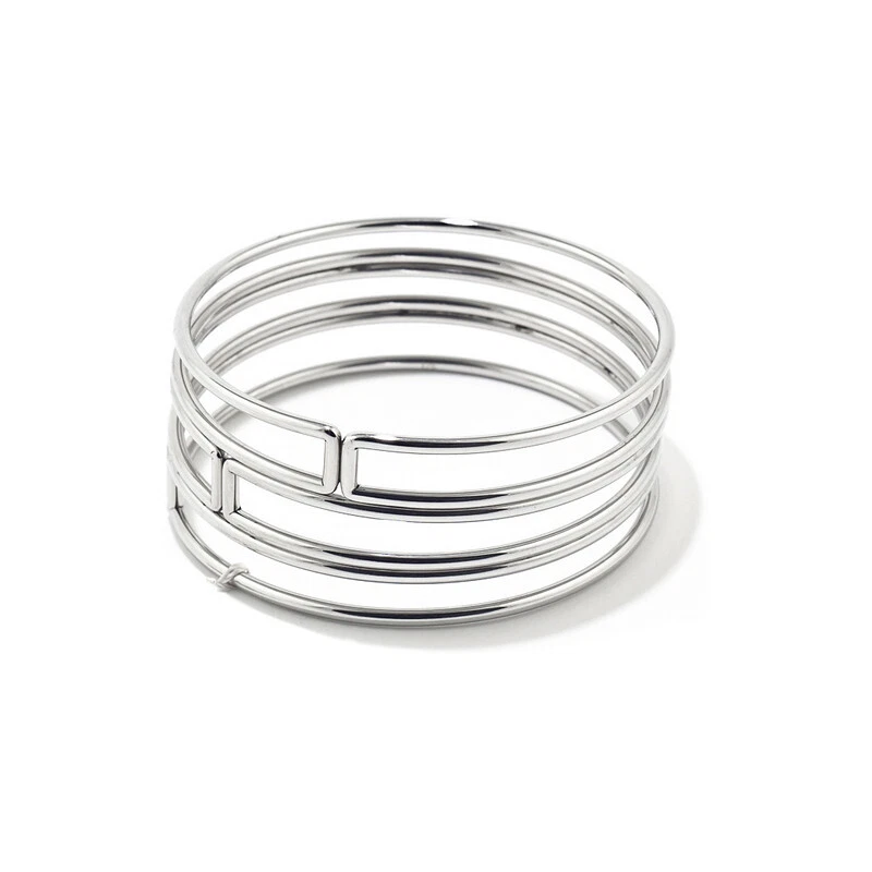 CALVIN KLEIN ewelry Women's Modern Silver-Tone Stainless Steel Bracelet