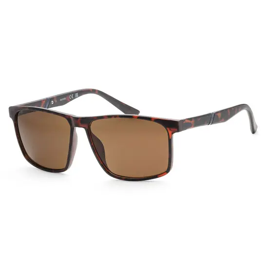 Guess Brown Rectangular Men's Sunglasses GF0255 52E