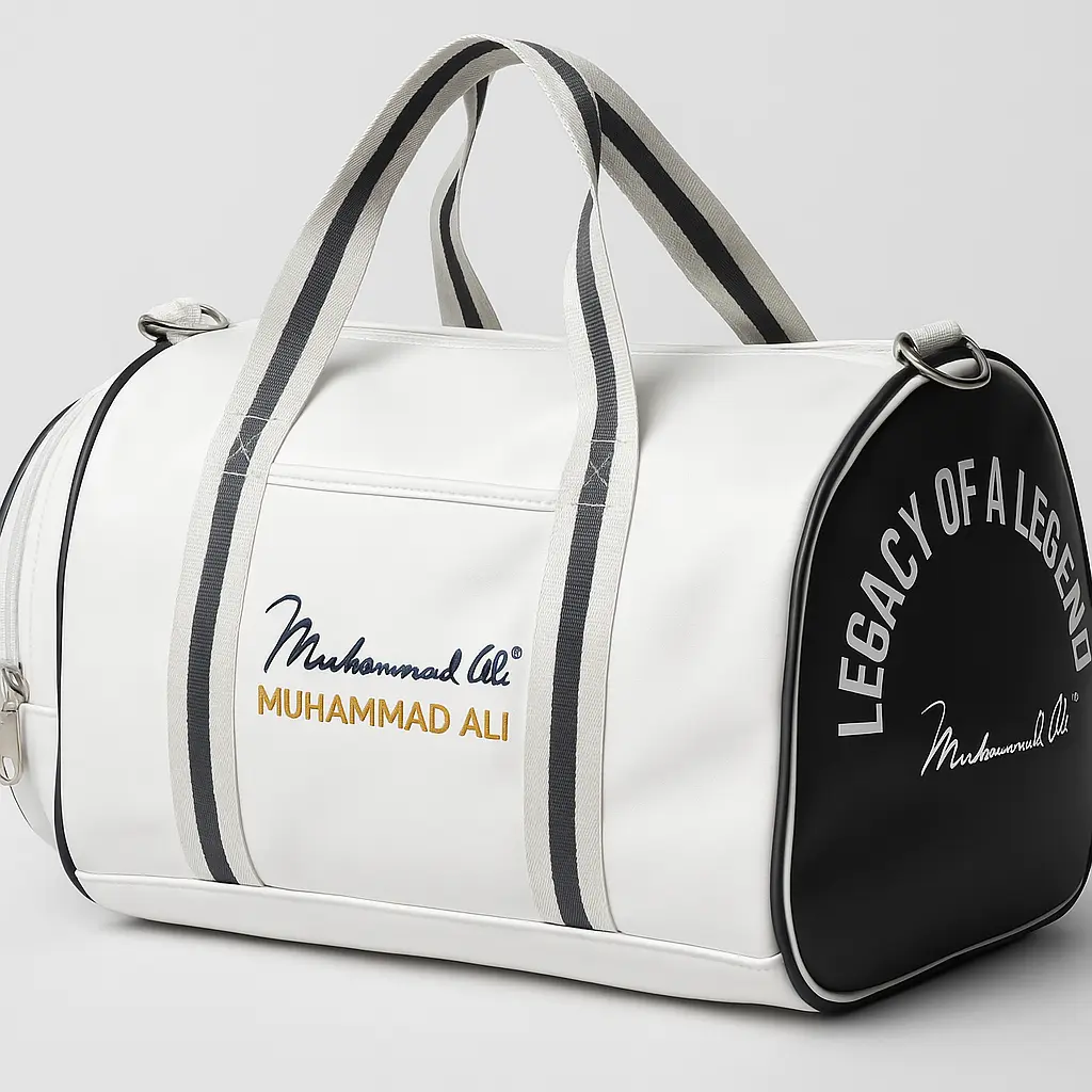 Muhammad Ali™ Classic sports duffel bag featuring signature and Legacy of a Legend design,