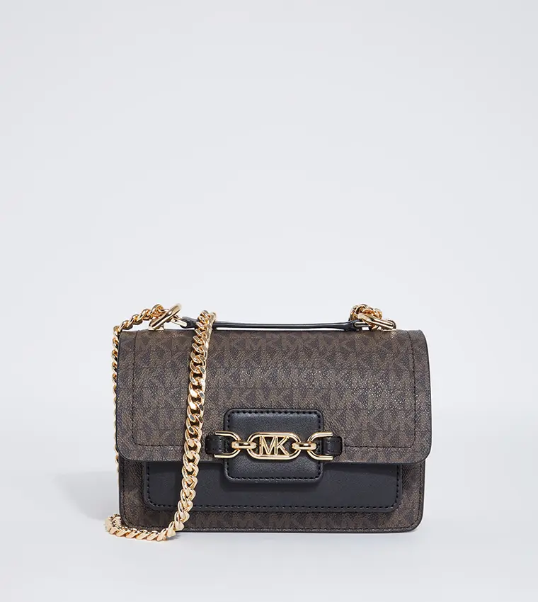 MICHAEL KORS HEATHER Monogram Patterned Crossbody Bag 