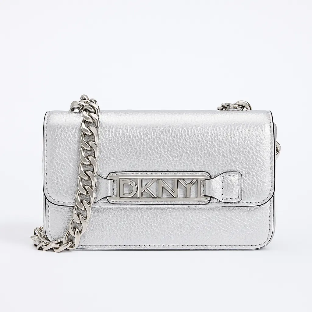 DKNY Metallic Silver Crossbody Bag