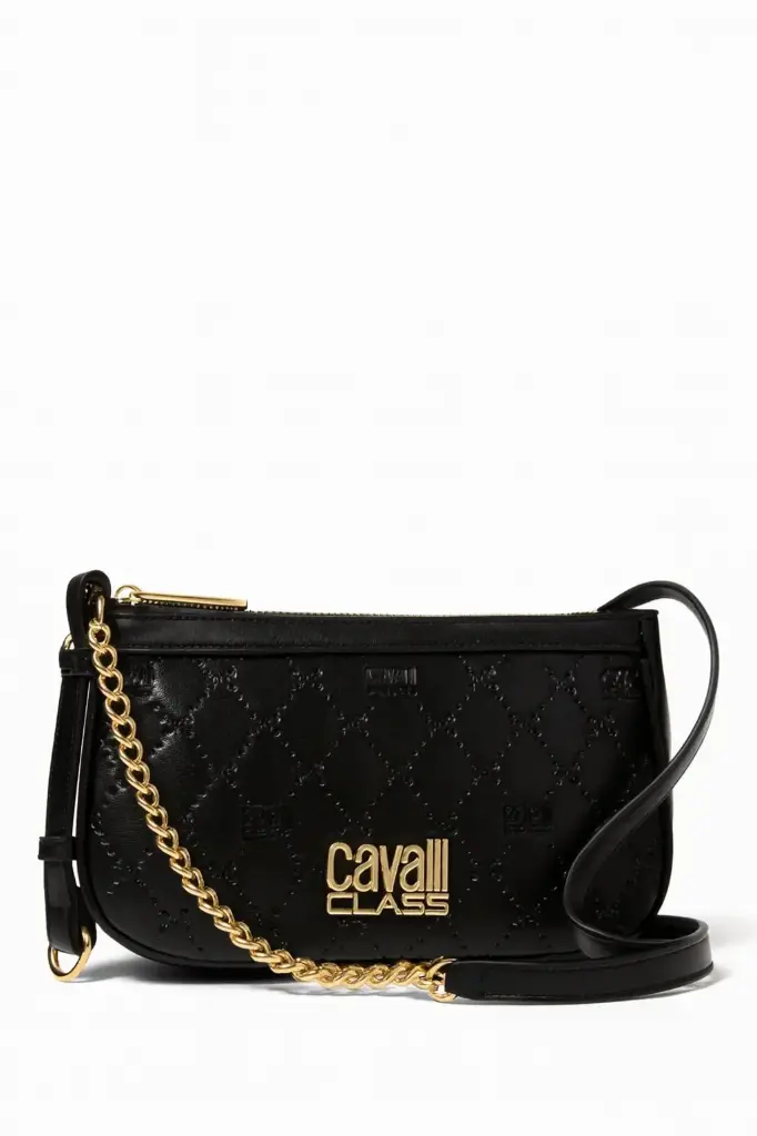 CAVALLI CLASS Doreta Top Zip Baguette Cross body bag Black