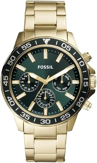 FOSSIL Bannon Multifunction Gold-Tone Stainless Steel Watch-BQ2493