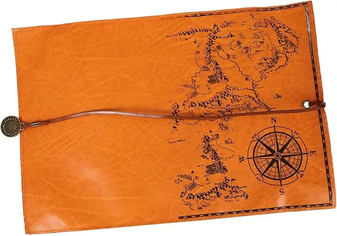 NUOBESTY Canvas Leather Pencil Case Vintage Design Large Capacity Roll up Wrap