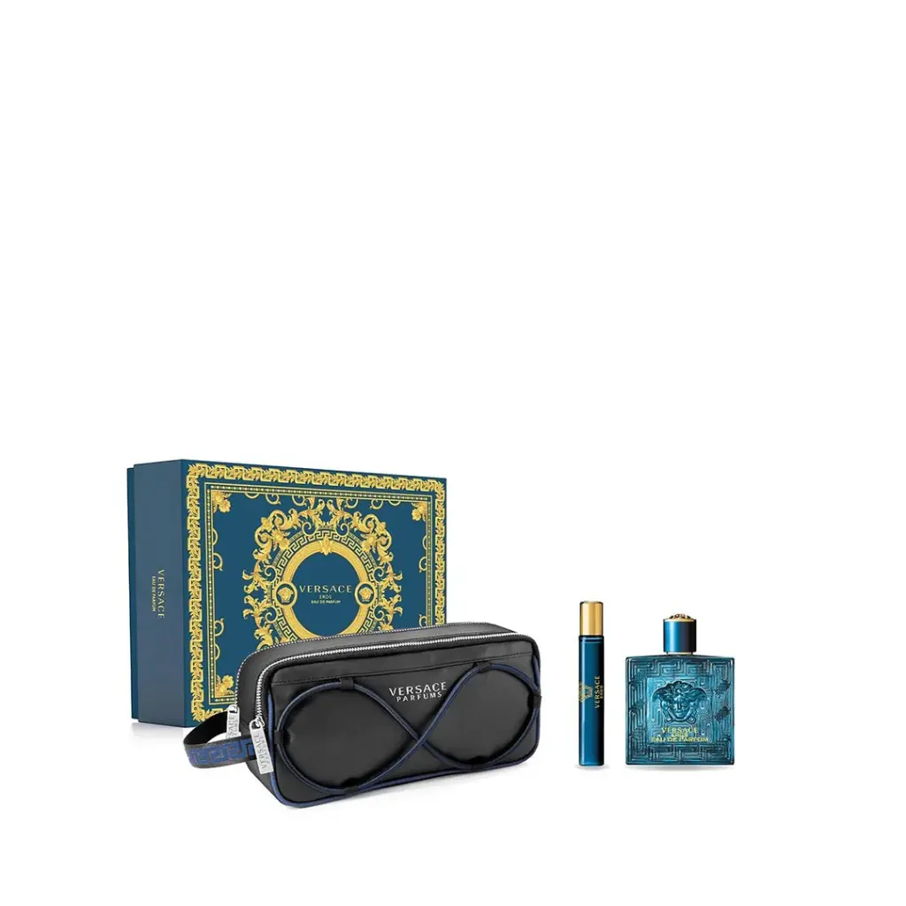 VERSACE EROS EDP 100 ML+10 ML COSMETIC BAG GIFT SET