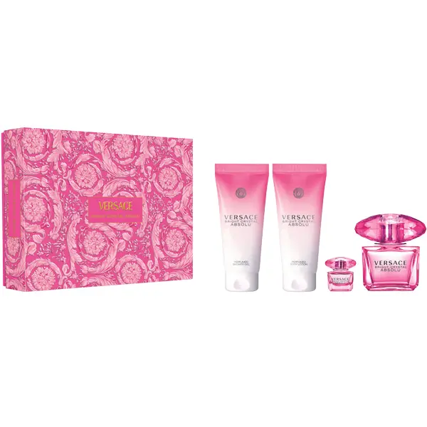 VERSACE BRIGHT CRYSTAL ABSOLU Set (EDP 90ml + EDP 5ml + BL 100ml + SG 100ml) for Women