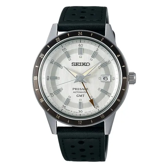 Seiko Presage GMT Automatic White Dial Men's Watch