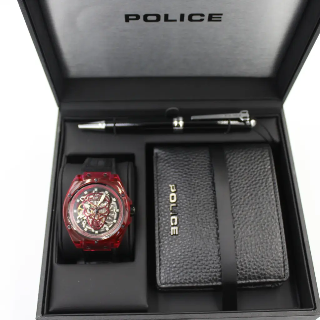 POLICE MAN WATCH+WALLET+PEN (3 PIC SET) 