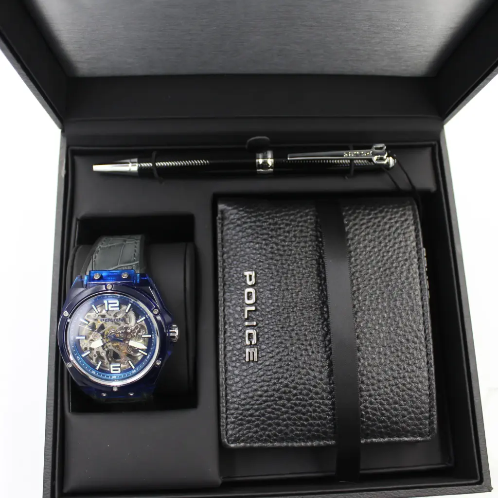 POLICE MAN WATCH+WALLET+PEN (3 PIC SET)  