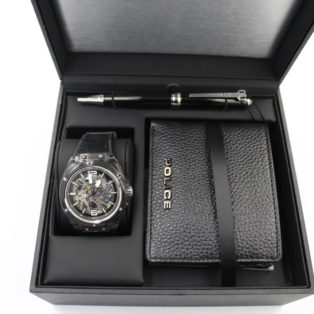 POLICE MAN WATCH+WALLET+PEN (3 PIC SET)   