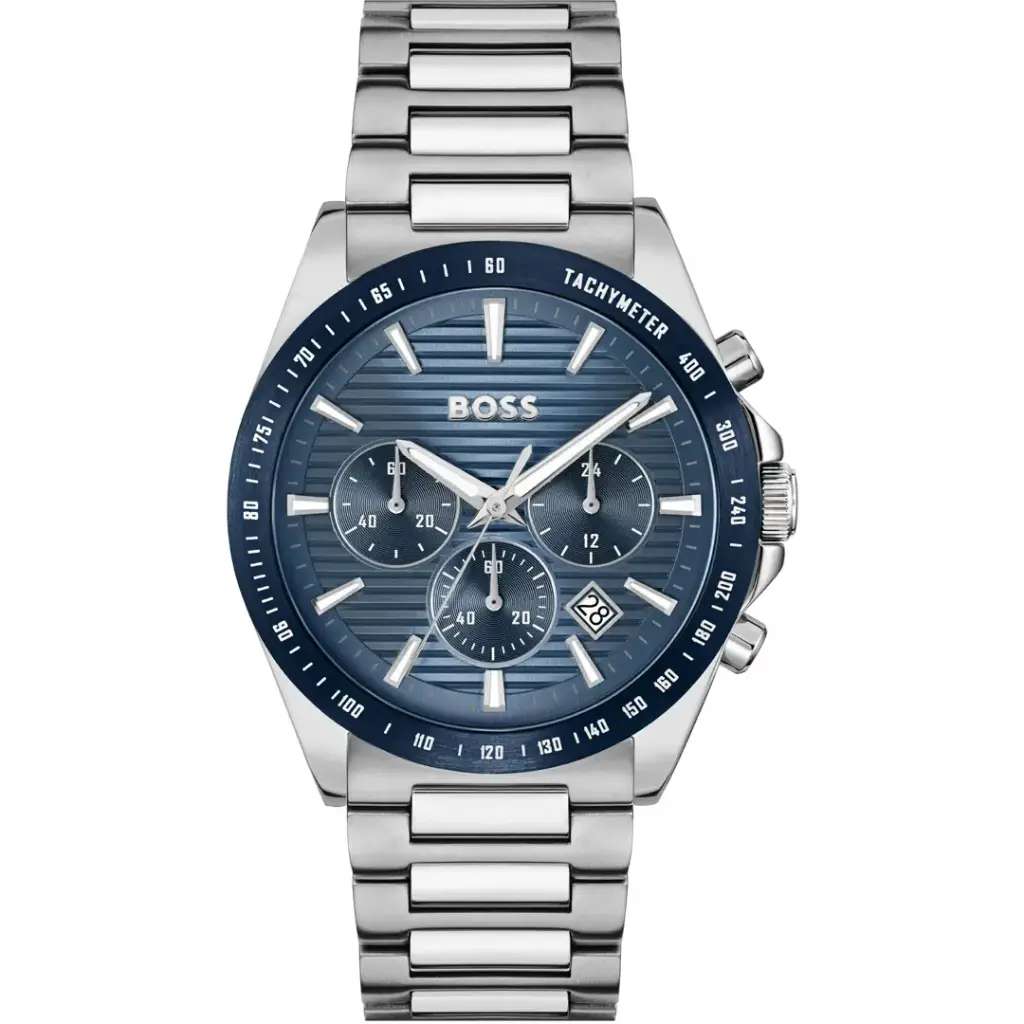Hugo Boss Chronograph Silver / Blue Watch-HB1514240