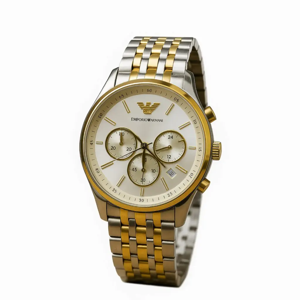Emporio Armani Men’s Quartz Two-tone  Champagne Watch AR11603