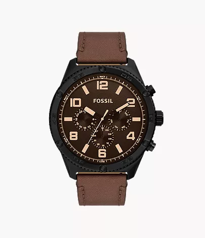 FOSSIL Brown Leather Watch BQ2802