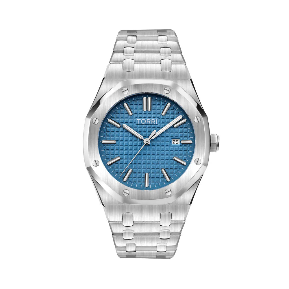 TORRI Men Santino Silver Watch