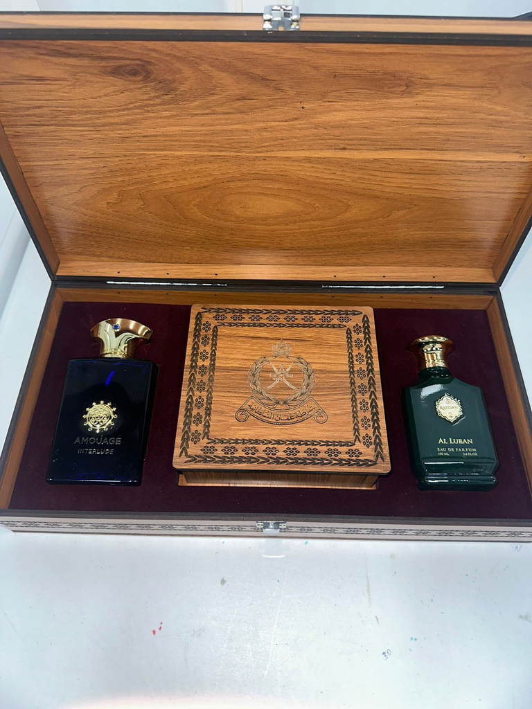 ROP Special Made Box " Luban 300G & Amouage INTERLUDE (M) Perfume & Raydan (M) Perfume"