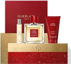 Guerlain Habit Rouge EDT 100ml, 10ml & Shower Gel Xmas 24