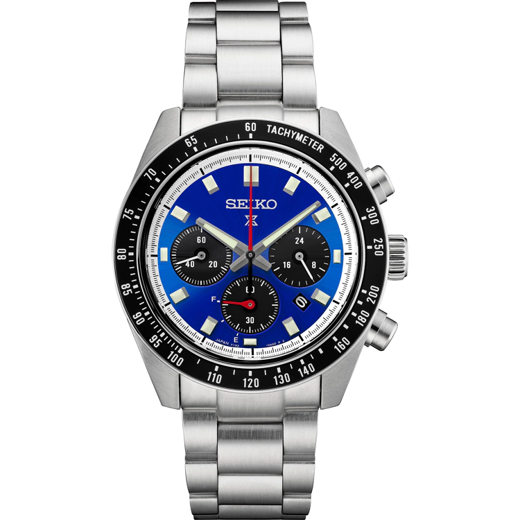 Seiko Prospex Speedtimer Solar Chronograph Blue Dial Watch