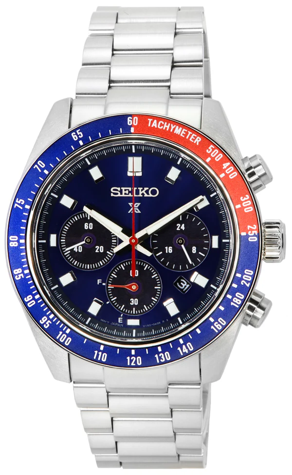 Seiko Prospex Speedtimer Solar Chronograph Bule Dial  Watch 