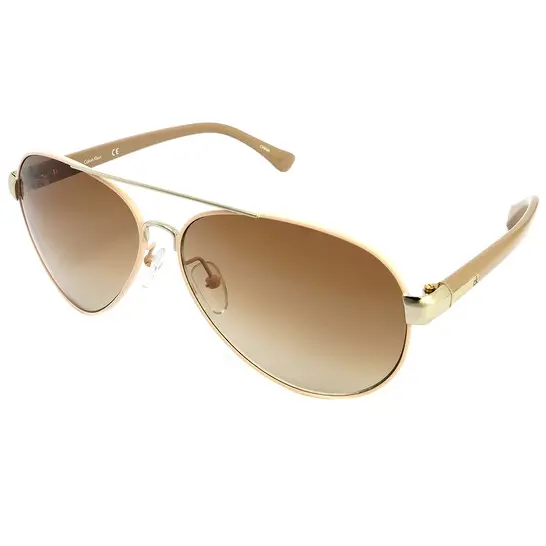 Calvin Klein Brown Pilot Men's Sunglasses
