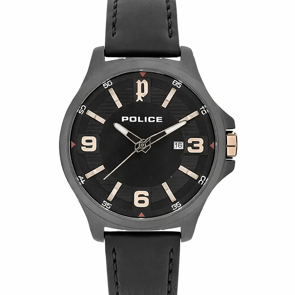 Police Men's Leather Watch 