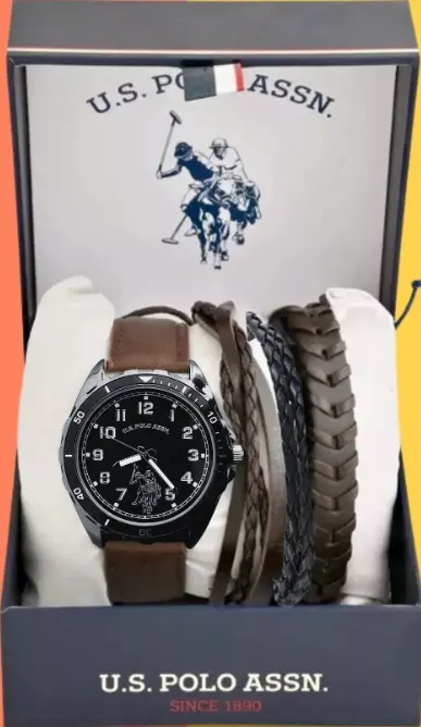US POLO ASSN WATCH MEN'S SET